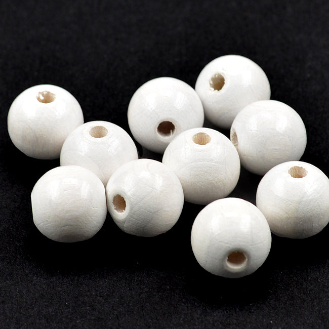 Träpärlor, 12mm, 175-pack