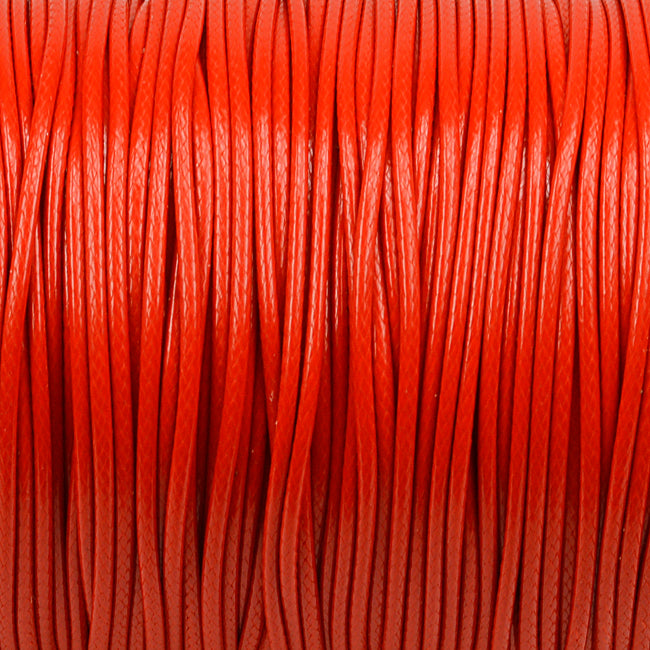 Vaxat polyestersnöre, poppy red, 1,5mm, 5m