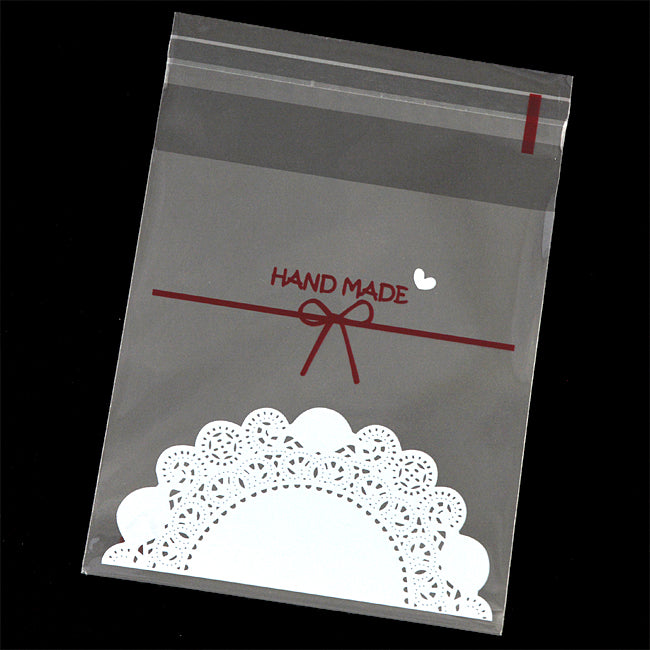 Plastpåsar "handmade", 10x14cm