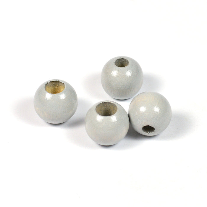 Säkerhetspärlor, 10mm, ljusgrå, 6st
