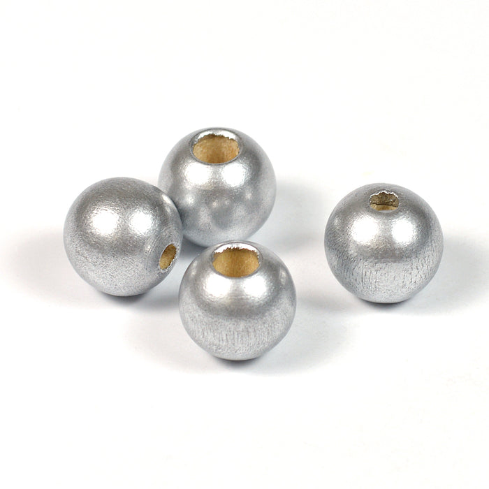 Säkerhetspärlor, 12mm, silver, 6st