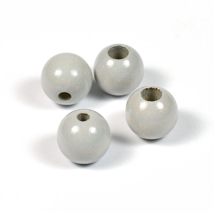Säkerhetspärlor, 12mm, ljusgrå, 6st