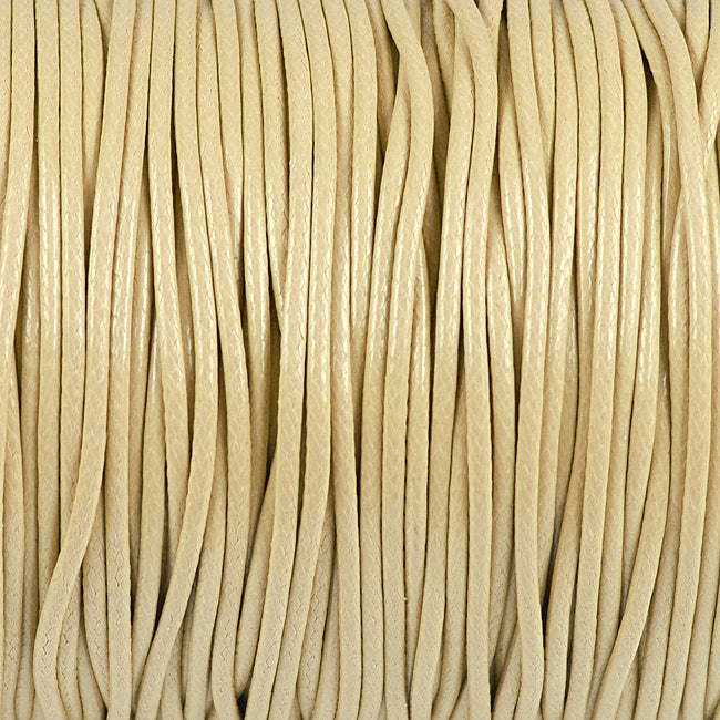 Vaxat polyestersnöre, naturlig, 1,5mm, 5m