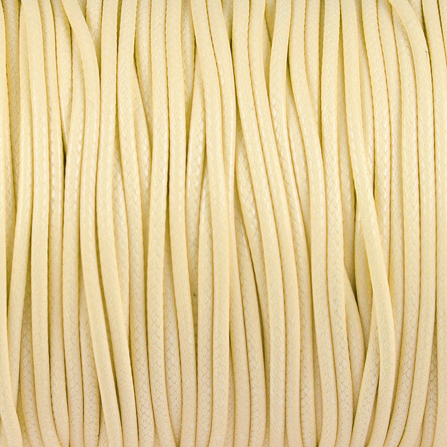 Vaxat polyestersnöre, creme, 1,5mm, 5m