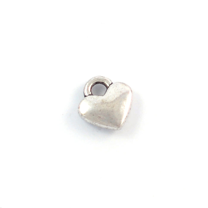 Berlock, små hjärtan, antiksilver, 20st