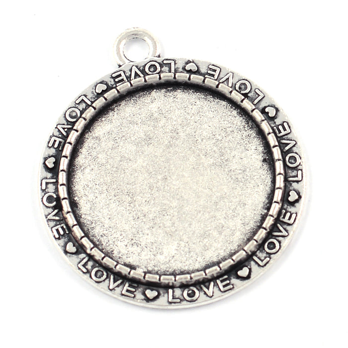 Ramberlock "LOVE", antiksilver, 25mm