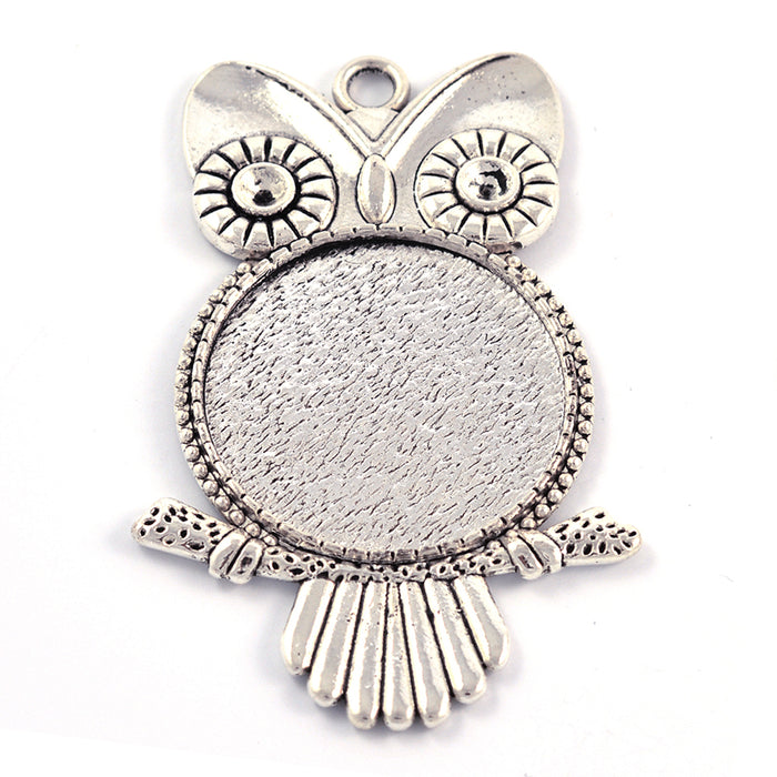 Ramberlock "uggla", antiksilver, 25mm