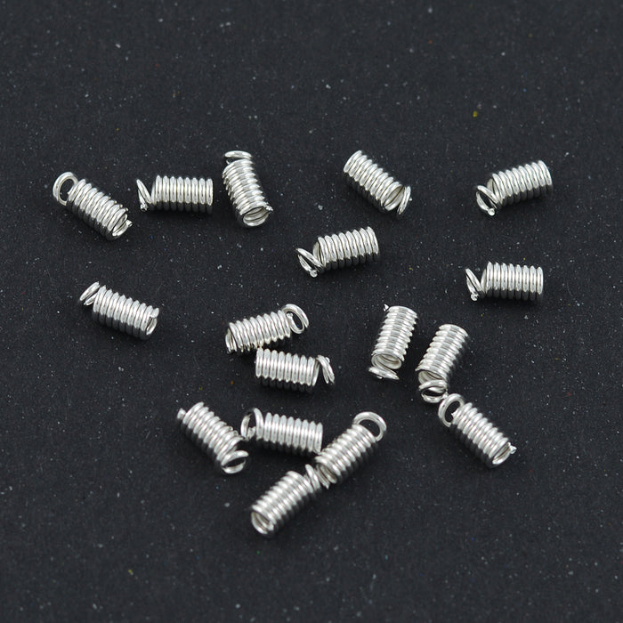 Spiralavslut, silver, 2mm, 50st