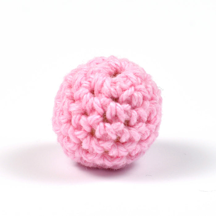 Virkad pärla, rosa, 16mm