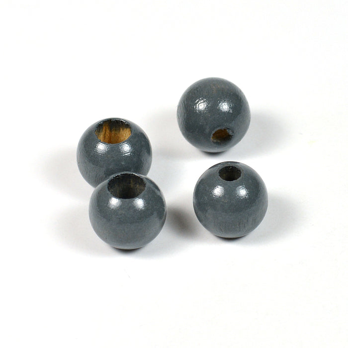 Säkerhetspärlor, 10mm, mörkgrå, 6st