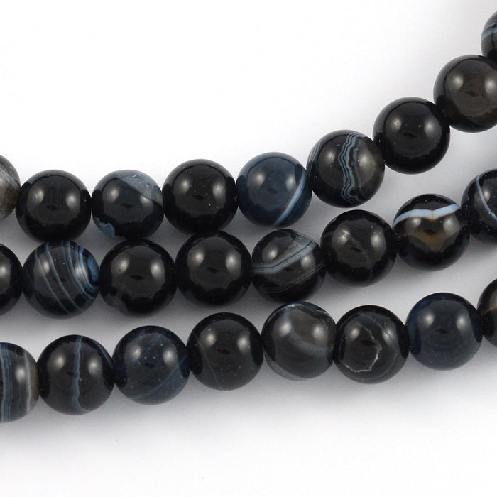 Agat pärlor "nyans", 6mm