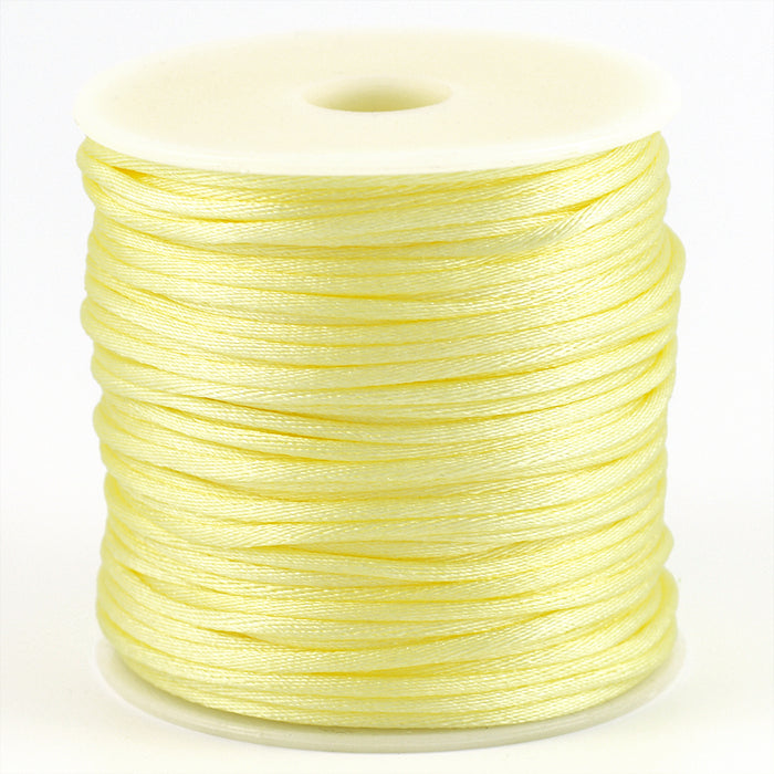 Satinsnöre, pastellgul, 1,5mm