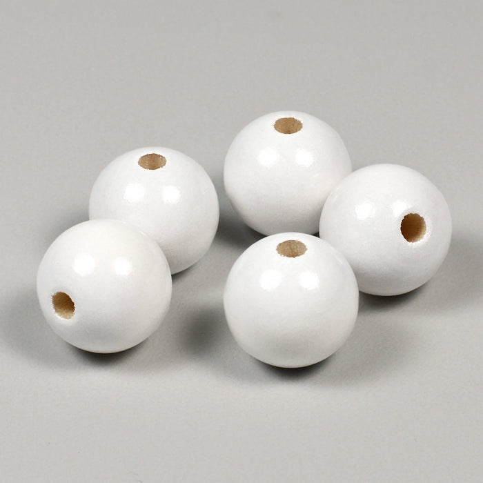 Träpärlor, 20mm, 50-pack
