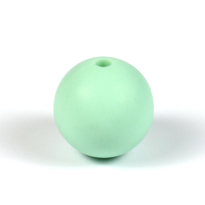 Silikonpärlor, mint, 19mm
