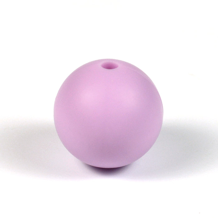 Silikonpärlor, lavendel, 19mm