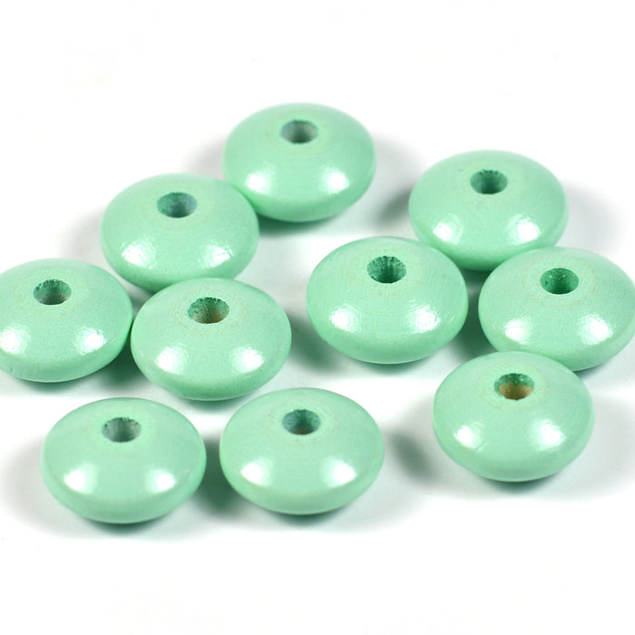 Stora trälinser, mint, 40st