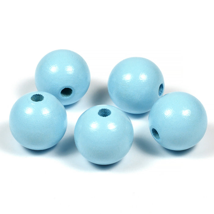 Träpärlor, 20mm, 50-pack