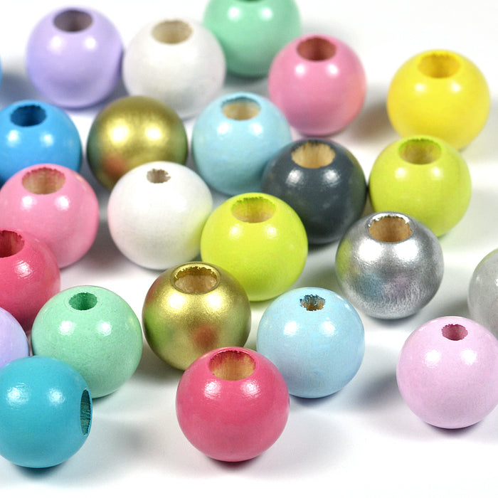Säkerhetspärlor, 12mm, färgmix, 60-pack
