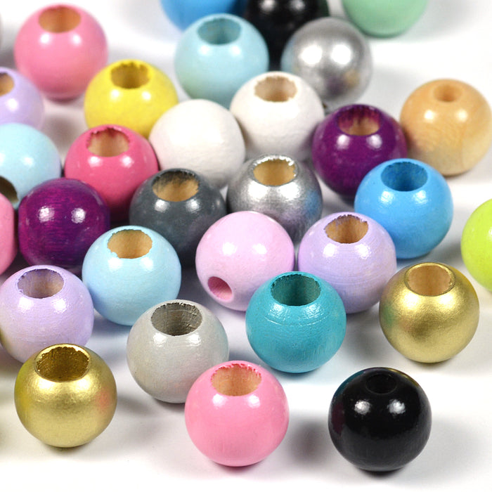 Säkerhetspärlor, 10mm, färgmix, 60-pack