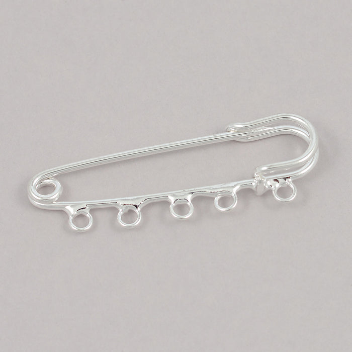 Kiltnål med 5 öglor, silver, 50mm, 1st