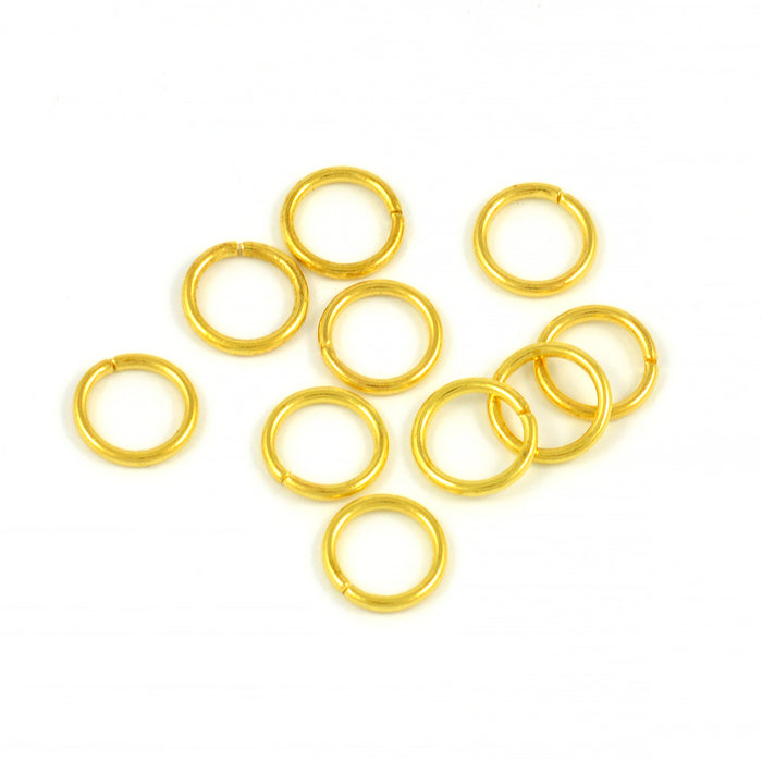 Enkla motringar, guld, 8mm