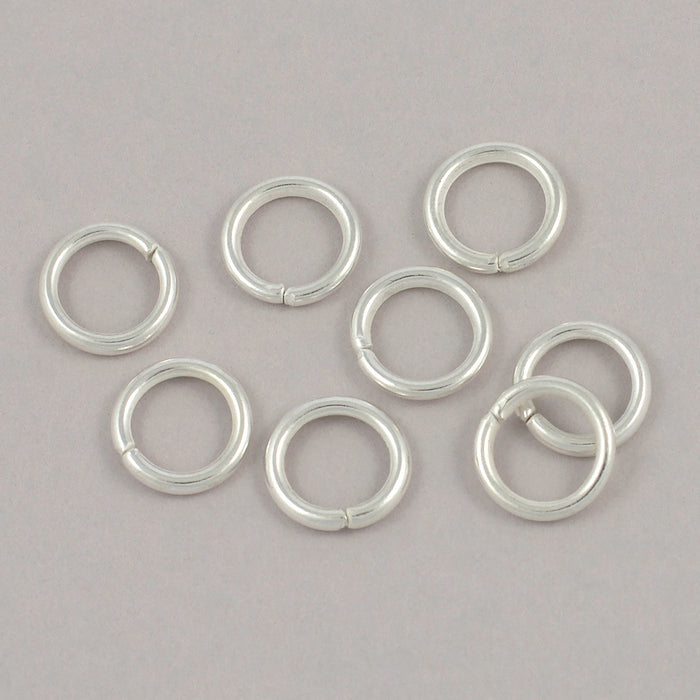 Enkla motringar, silver, 10mm