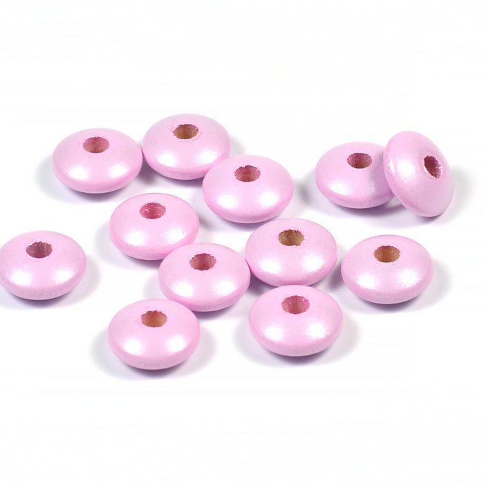 Trälinser med pärlemor-effekt, 250-pack