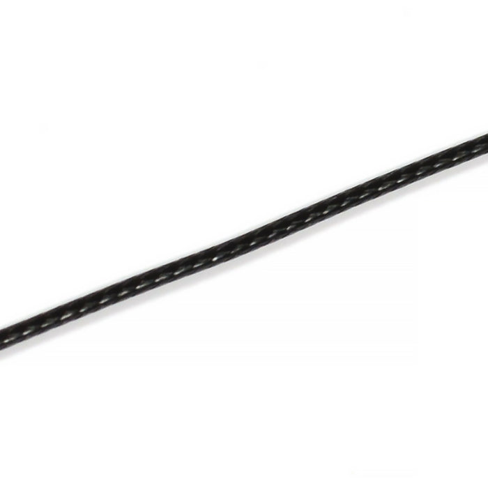 Vaxat polyestersnöre, svart, 0,6mm, 10m