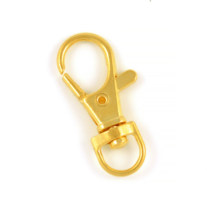 Hake för nyckelringar, guld, 32mm, 5st
