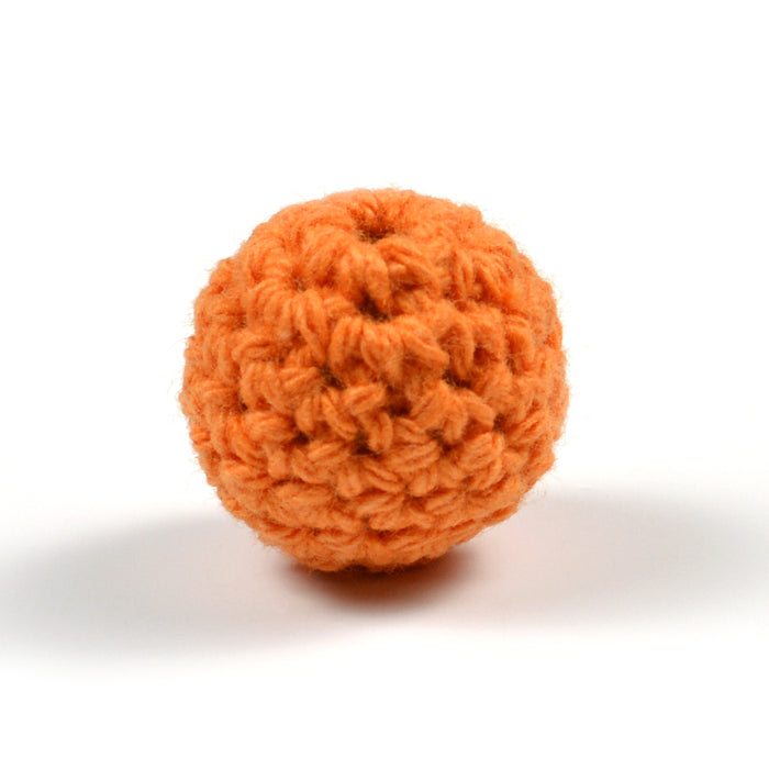 Virkad pärla, orange, 16mm