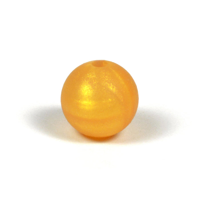 Silikonpärlor, pärlemor-guld, 12mm