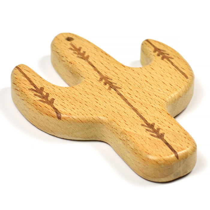 Naturlig träfigur, berlock "kaktus"