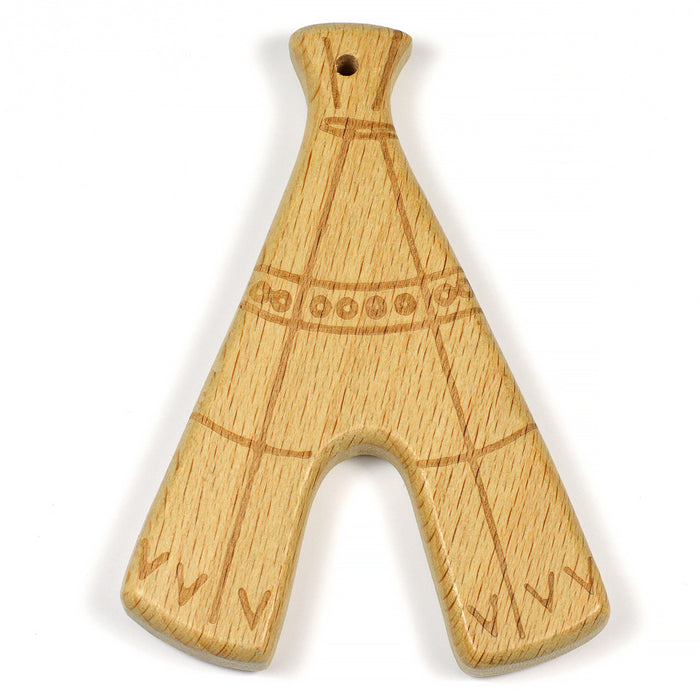 Naturlig träfigur, berlock "tipi"