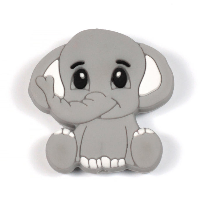 Motivpärla i silikon, elefant