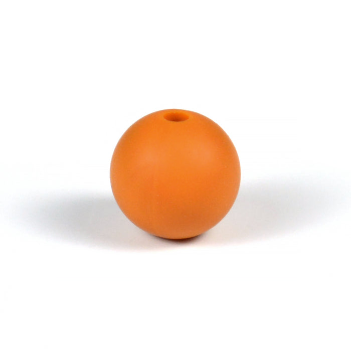 Silikonpärlor, sienna, 12mm