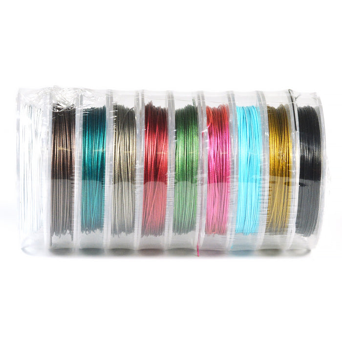 Smyckeswire 0,38mm, 10-pack i mixade färger