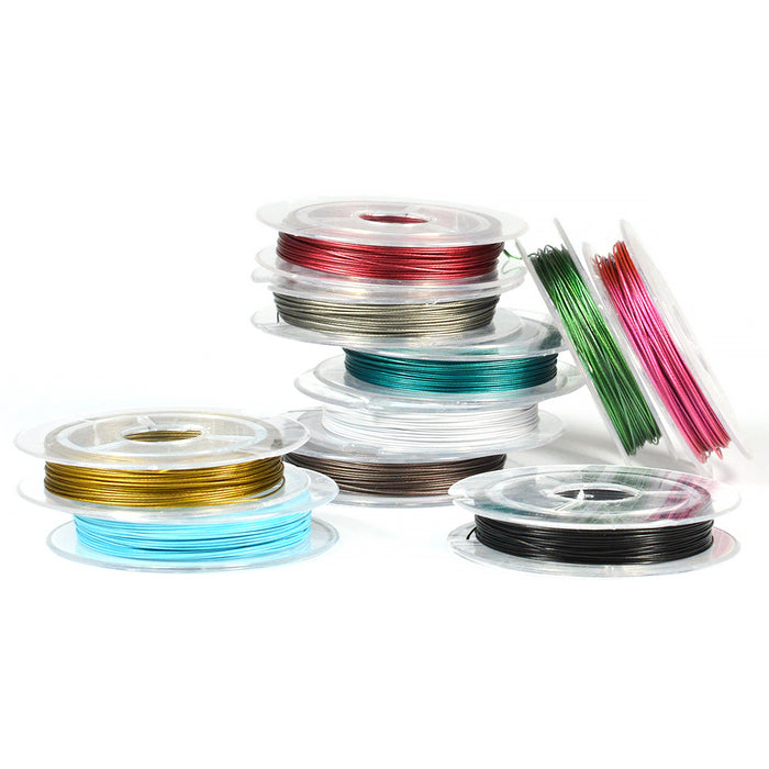 Smyckeswire 0,38mm, 10-pack i mixade färger