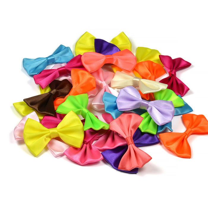 Rosetter av sidenband, 50mm, mix, 20st