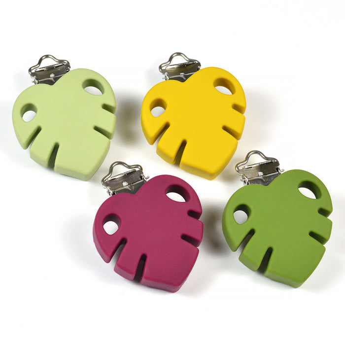 Silikonclips, monstera blad