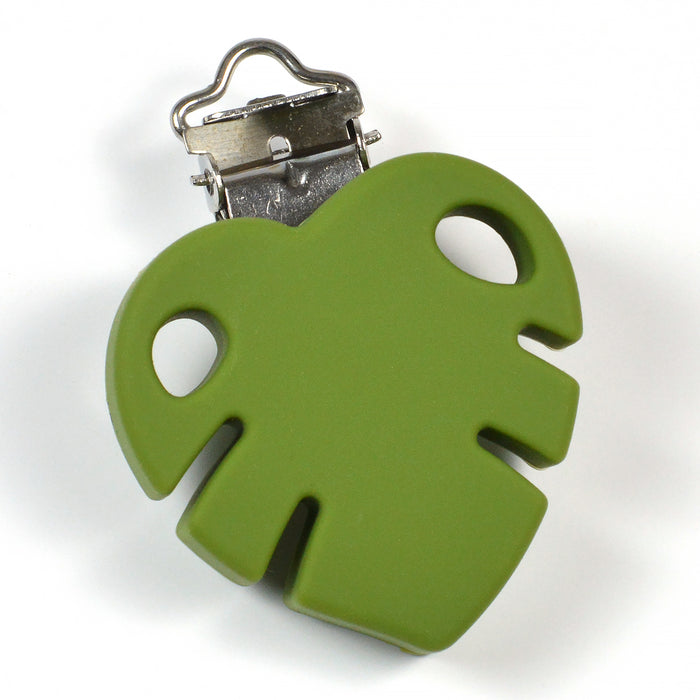 Silikonclips, monstera blad