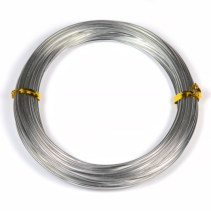 Aluminiumtråd, silver, 1,5mm, 10m