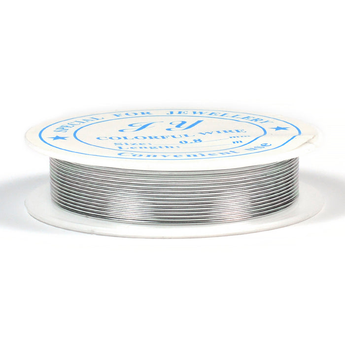 Aluminiumtråd, silver, 0,8mm, 5m