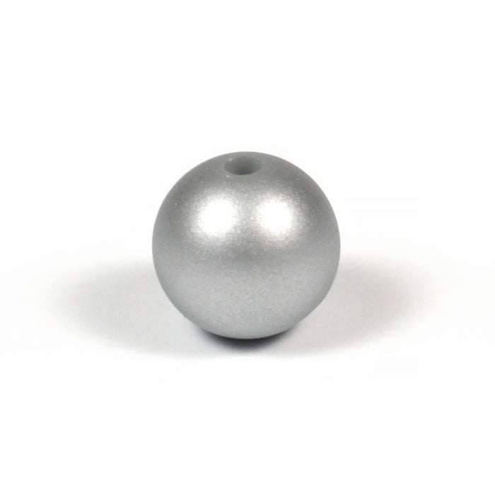 Silikonpärlor, silver, 12mm
