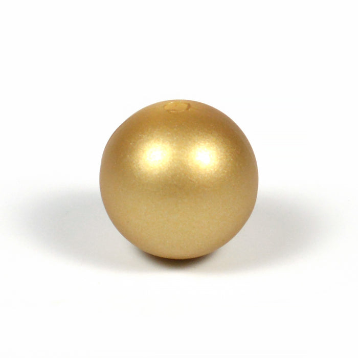 Silikonpärlor, guld, 15mm
