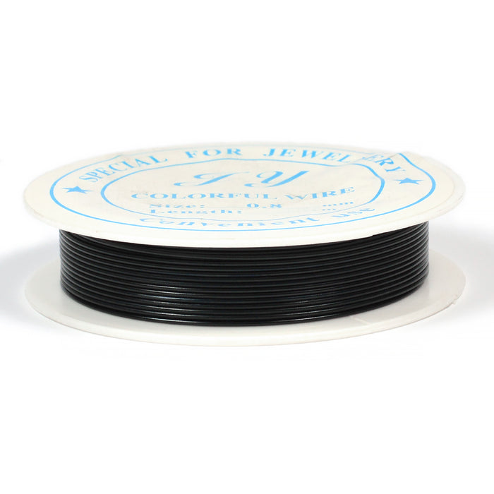 Aluminiumtråd, svart, 0,8mm, 5m