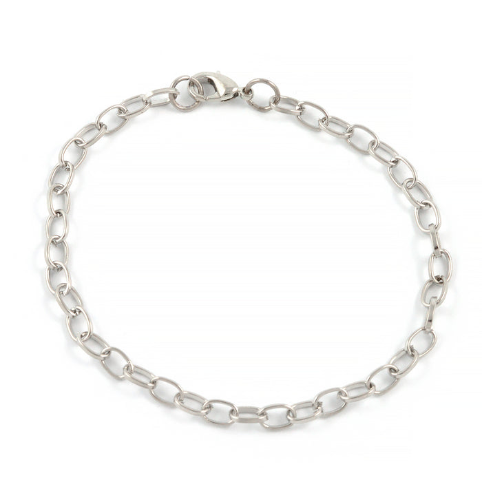 Armband kedja, platina, 20cm