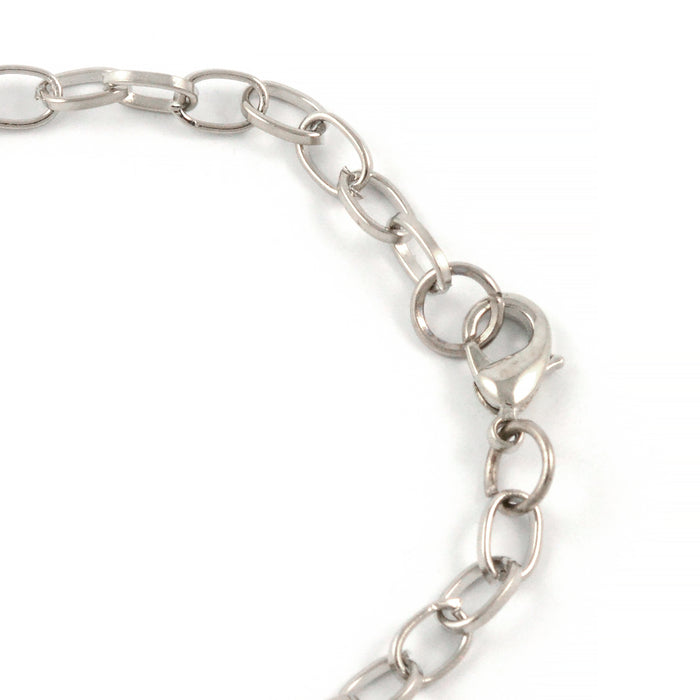 Armband kedja, platina, 20cm
