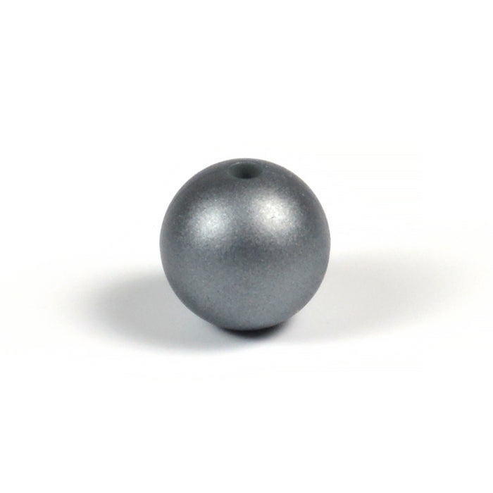 Silikonpärlor, dark silver, 12mm