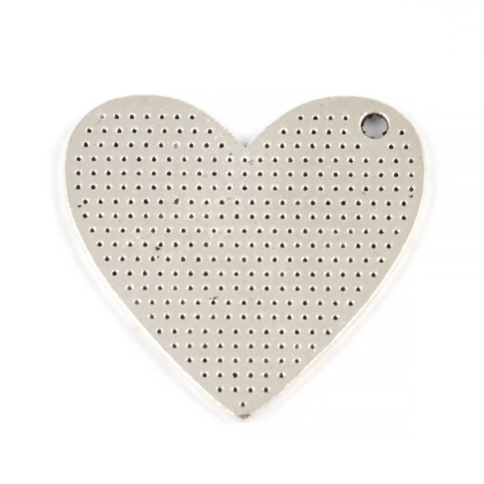 Berlock, hjärta "it takes a big heart...", antiksilver, 29x27mm, 2st