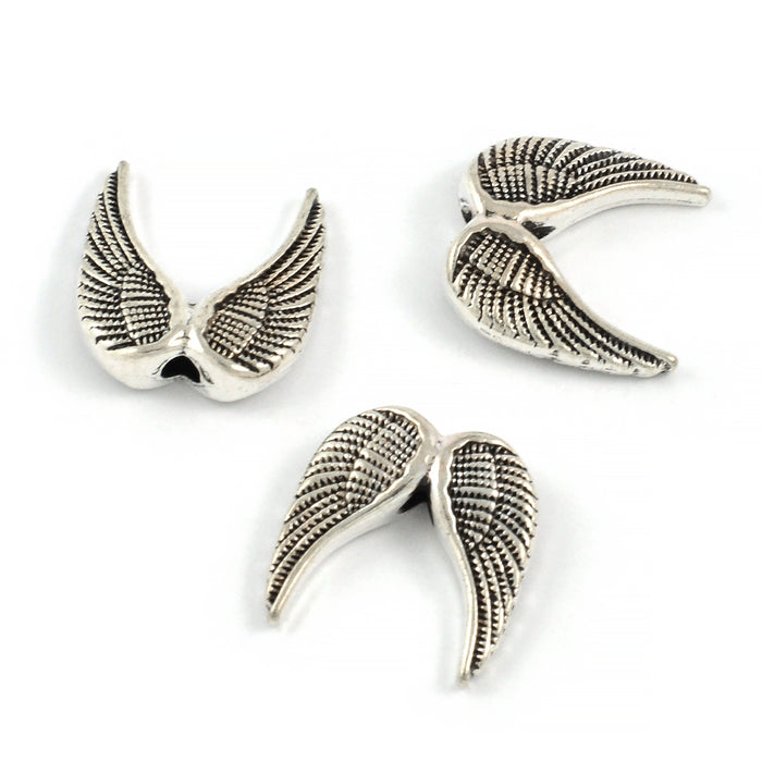 Änglavingar, antiksilver, 15mm, 5st